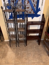 Metal And Wooden Home Display Shelves