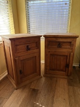 Rustic Mexican Pine Nightstand