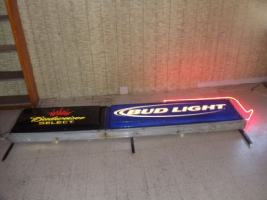 10ft lighted Bud light / Select sign