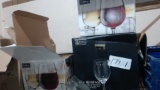 Lot of approx 36 wine glasses