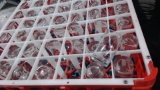 1 Dozen Clear Curved Shot Glasses and Rack