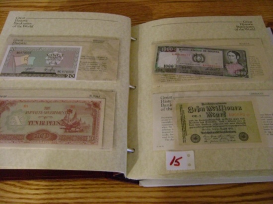 Collection of 72 pc of Great Historical Bank Notes of the World