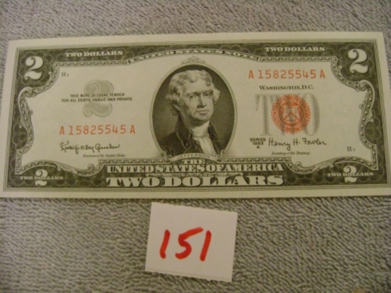 1 - 1963 A UNC note