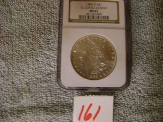 1 - 1888 O Morgan dollar EL Cortez Casino Coll. MS 63