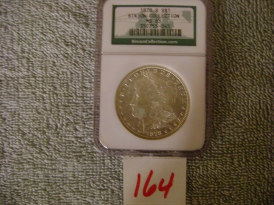 1 - 1878 S Binion Morgan dollar Coll. MS 65
