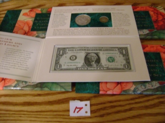 5 - 1997 Botanic Gardens Coin & Currency set