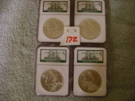 4 - 1885 O Binion Morgan dollar Coll. MS 63