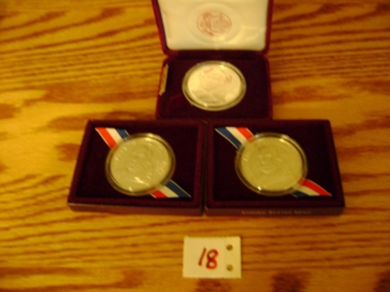 1992 Ben Franklin Fire Fighter 1oz Proof Silver sets