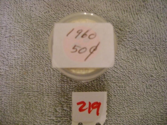 1- 1960 Franklin ½ dollar Silver roll 20pc BU