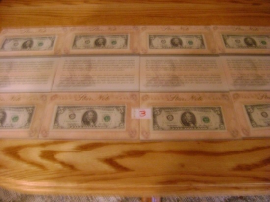 4 - pair UNC notes each pair F & G matching serial numbers