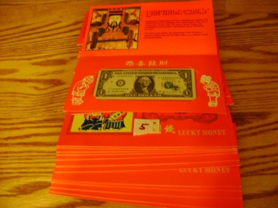 25 - 1999 $1 Lucky consecutive notes having 168 in the serial number