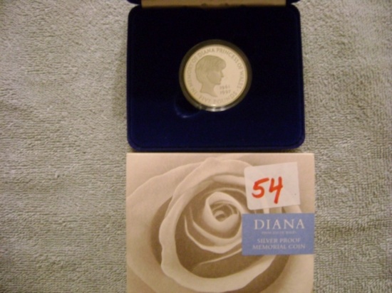 1 - British 5 pound Silver Proof coin in Memory of Diana