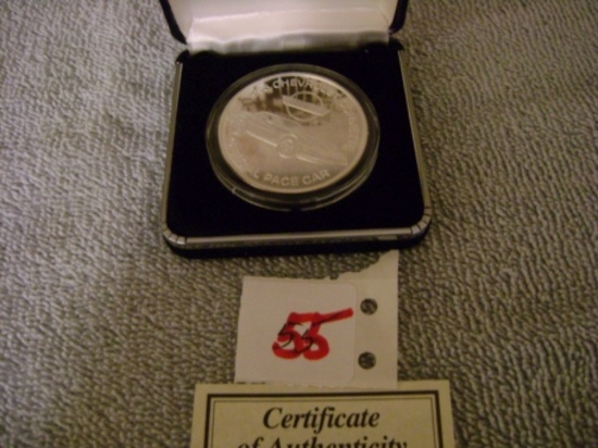 1 - 1995 Chevy Corvette Pace Car Silver 1oz coin