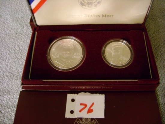 5 - 1998 Kennedy Collector Silver Sets $1 & ½ dollar