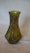 Green cased flower vase 6”x4”