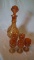 Marigold grapes decanter 12”x6” with 5 glasses