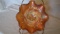 Marigold acorns & leaves ruffled dish 2”x7.75”