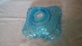 Light blue ribbon bowl 3”x7.25”