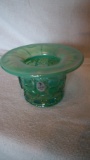 Fenton green bear dish 3.5”x5.5” ICGA 1998 Kansas City, MO