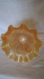 Peach opal daisies bowl 4.5”x7”