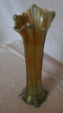 Aqua opal vase 11”