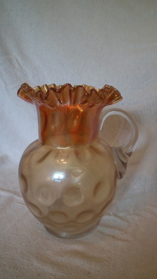 Marigold ruffled pitcher 10”x6.5”