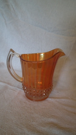 Marigold cut glass pitcher 6”x5”