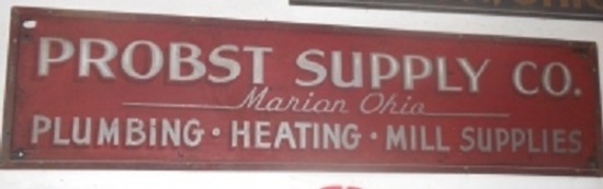 Probst Supply Co. Marion, Oh. – wood sign