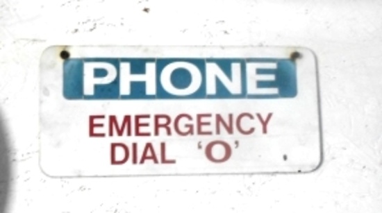 Phone Emergency sign	