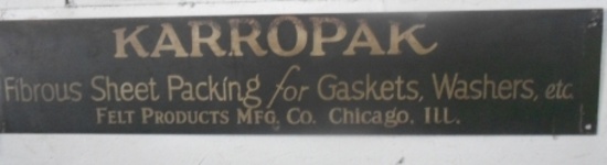 Karropak, Chicago – metal sign
