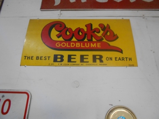 Cook’s Beer sign