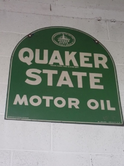 (2) Quaker State Motor Oil signs