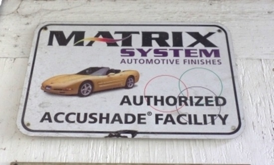 Matrix System automotive finishes sign