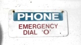 Phone Emergency sign	