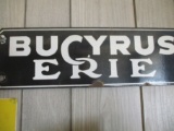 Bucvrus-Erie porcelain sign