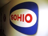 Large Sohio porcelain sign
