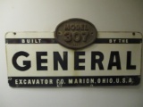 General Excavator Co. porcelain sign