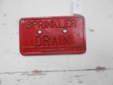 C.I. Sprinkler Drain sign, Youngstown, Ohio