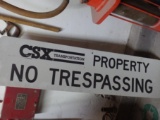 CSX No Trespassing sign