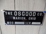Osgood Company serial number plate