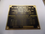 Galion Iron Works Manufacturers plate
