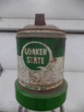 5 gal. Quaker State Oil can – cap missing
