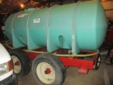 Snyder 1500 gal. poly nurse tank, tandem axle,  5 hp. gas pump