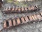 Set of steel skidloader tracks