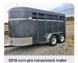 2018 corn pro horse/stock trailer