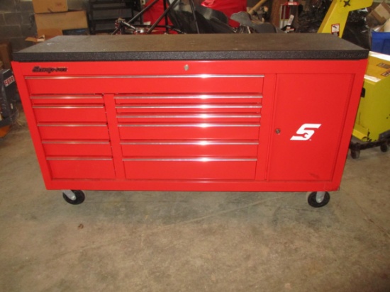 Snap-On 96" 12 drawer double bank Classic series roll cabinet