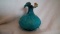 Vase, turquoise outside