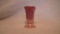 Pink swirl toothpick holder, unreadable maker mark on bottom, 2 7/8”H x 1.75”W
