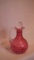 Cranberry opalescent cruet