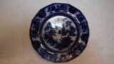 Flow blue plate,